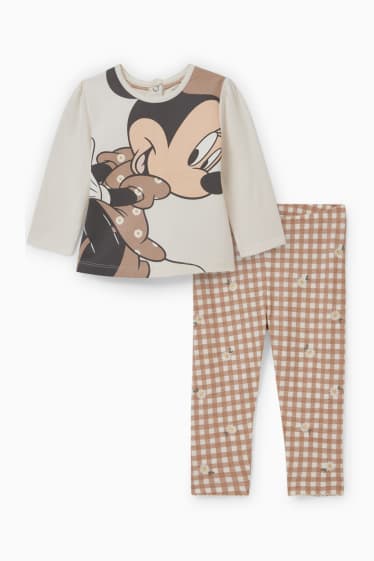 Miminka - Minnie Mouse - outfit pro miminka - 2dílný - krémově bílá