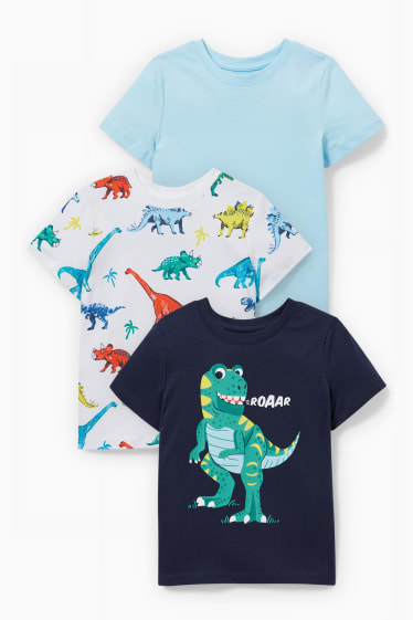 Enfants - Lot de 3 - T-shirts - bleu foncé