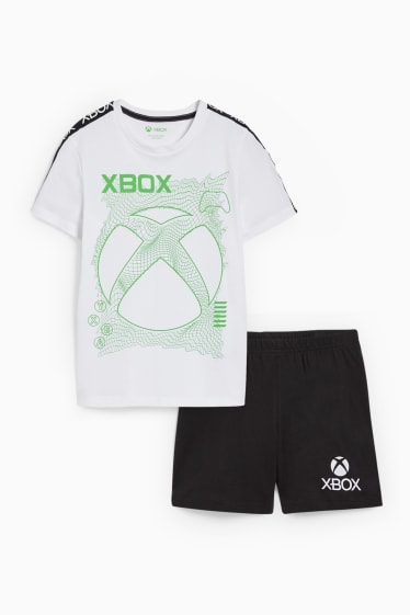 Kinder Jungen - Xbox - Shorty-Pyjama - 2 teilig - weiss