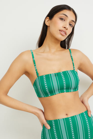 Dames - Bikinitop - bandeau - voorgevormd - LYCRA® XTRA LIFE™ - groen