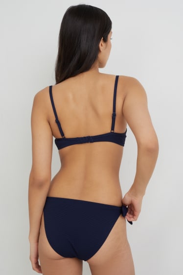 Women - Bikini bottoms - mid-rise waist - LYCRA® XTRA LIFE™ - dark blue