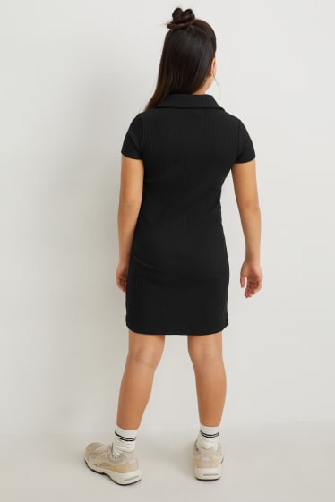 Kinder Mädchen - Kleid - schwarz