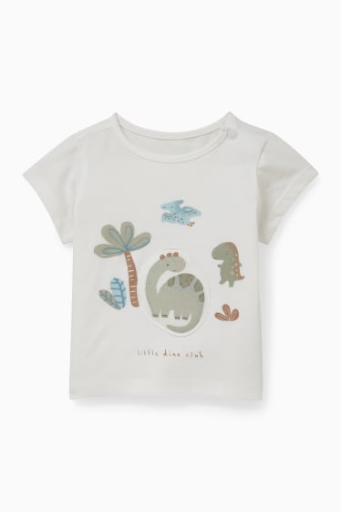 Babies - Dinosaur - baby outfit - 3 piece - cremewhite