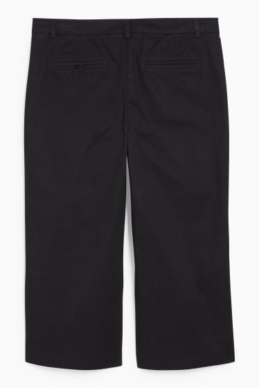 Dámské - Kalhoty culotte - mid waist - LYCRA® - černá