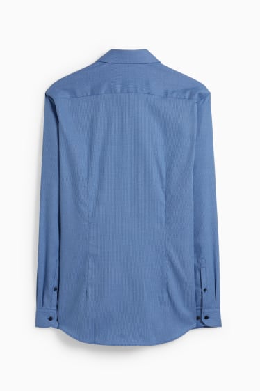 Hombre - Camisa - slim fit - kent - de planchado fácil - estampada - azul