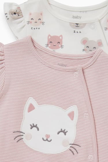 Babys - Set van 2 - babypyjama - roze