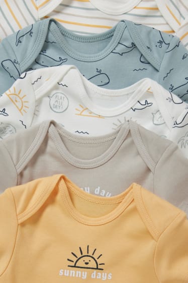 Bébés - Lot de 5 - bodys pour bébé - gris