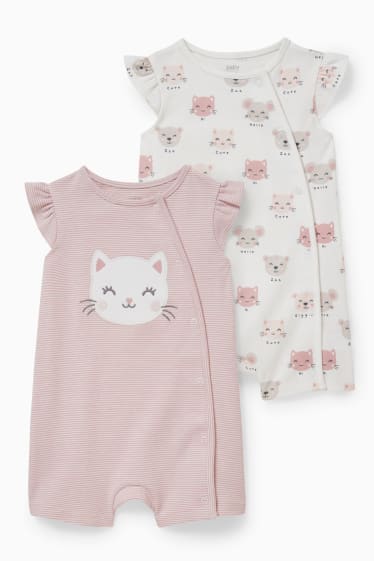 Babies - Multipack of 2 - baby sleepsuit - rose