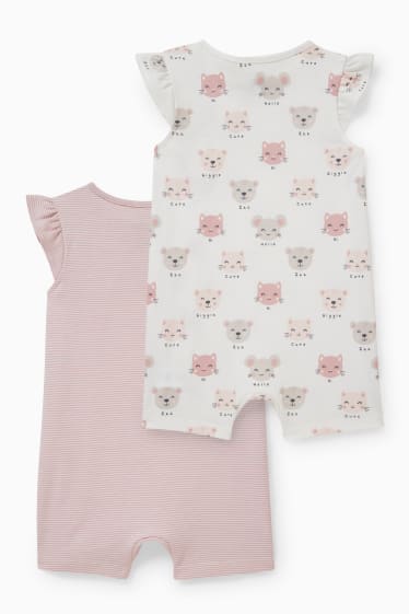 Bébés filles - Lot de 2 - pyjamas bébé - rose