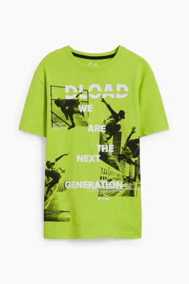 Kinder Jungen - Kurzarmshirt - hellgrün