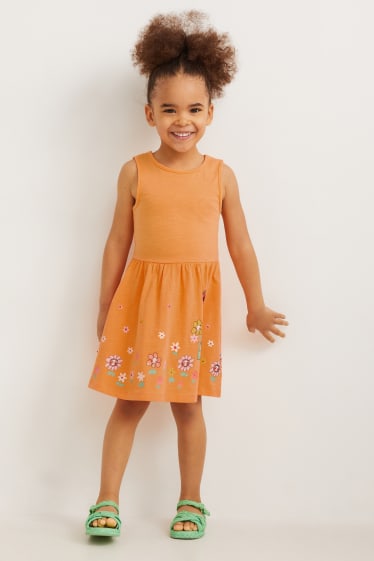 Kinder - Multipack 3er - Kleid - orange