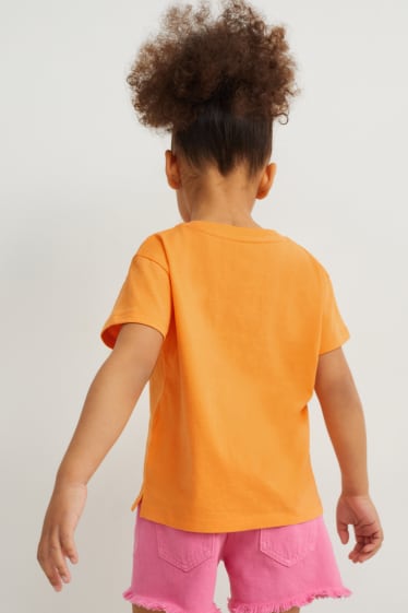 Kinderen - Set van 2 - T-shirt - licht oranje