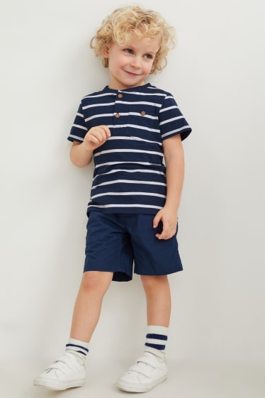 Kinderen - Set - T-shirt en short - 2-delig - donkerblauw