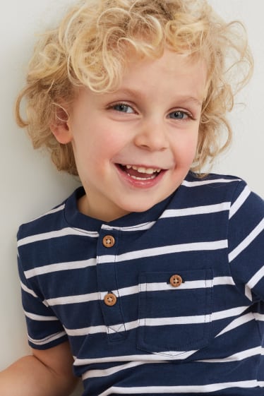 Kinder Jungen - Set - Kurzarmshirt und Shorts - 2 teilig - dunkelblau