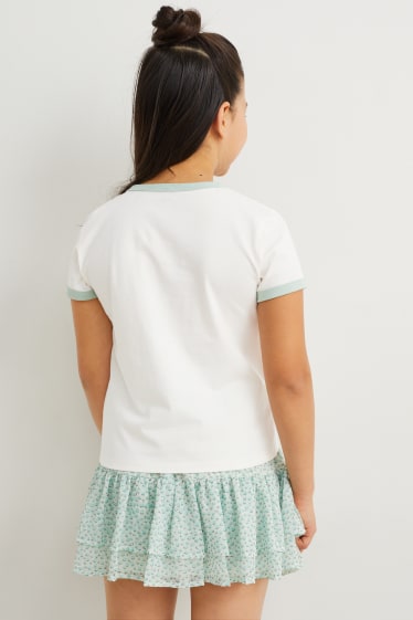 Copii - Tricou cu mânecă scurtă - alb-crem