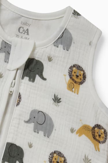 Unisex - Sac de dormir per a nadó - 6-18 mesos - estampat - blanc