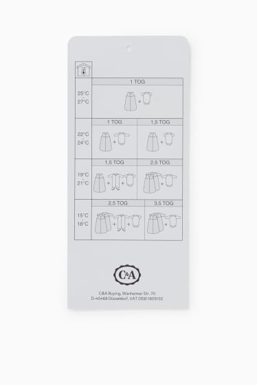 Unisex - Sac de dormir per a nadó - 6-18 mesos - estampat - blanc