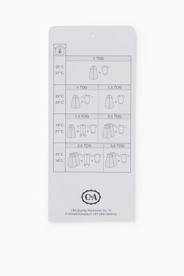 Babys - Baby-Schlafsack - 6-18 Monate - gemustert - weiß