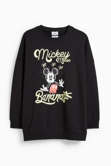 Dames - CLOCKHOUSE - sweatshirt - Mickey Mouse - zwart