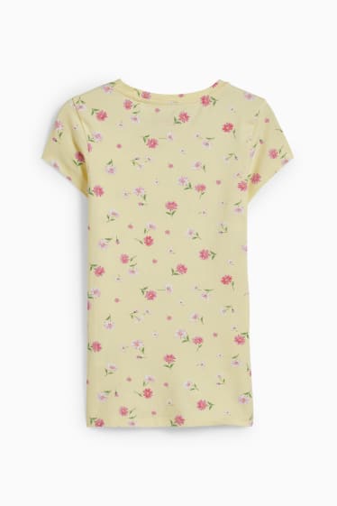 Femmes - CLOCKHOUSE - T-shirt - à fleurs - jaune clair