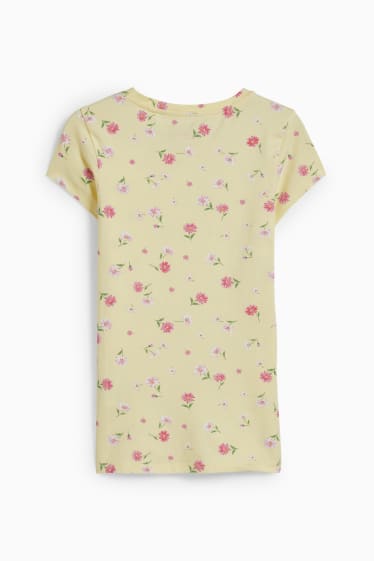 Damen - CLOCKHOUSE - T-Shirt - geblümt - hellgelb
