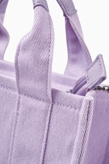 Damen - Tasche mit abnehmbarem Taschengurt - hellviolett