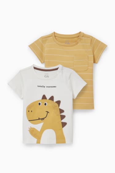 Baby Buben - Multipack 2er - Baby-Kurzarmshirt - weiß
