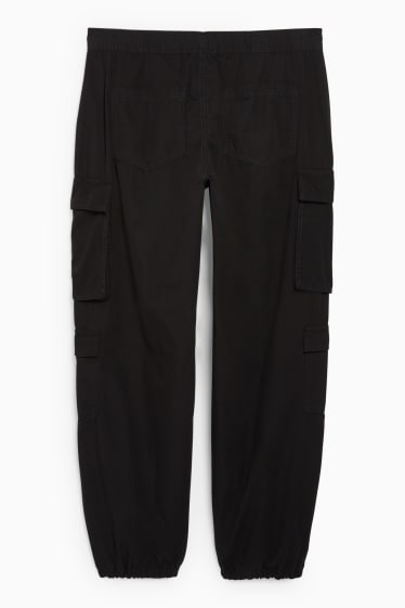 Joves - CLOCKHOUSE - pantalons cargo - mid waist - relaxed fit - negre
