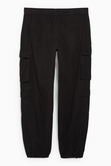 Teens & young adults - CLOCKHOUSE - cargo trousers - mid-rise waist - relaxed fit - black