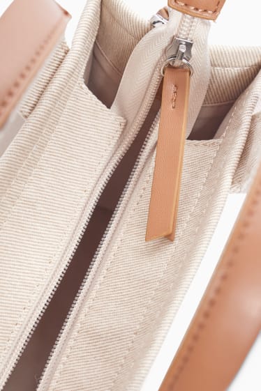 Damen - Tasche mit abnehmbarem Taschengurt - beige