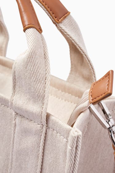 Damen - Tasche mit abnehmbarem Taschengurt - beige