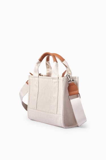 Damen - Tasche mit abnehmbarem Taschengurt - beige