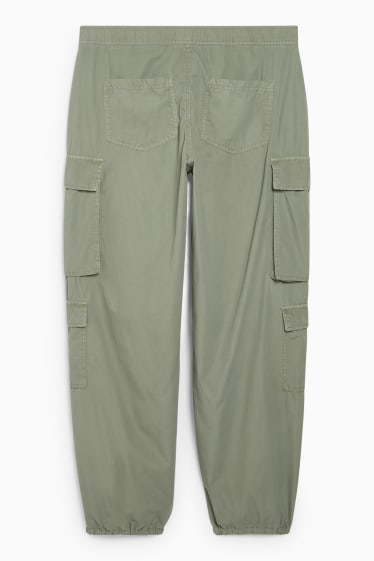 Tieners & jongvolwassenen - CLOCKHOUSE - cargobroek - mid waist - relaxed fit - groen