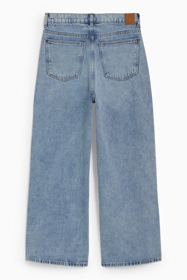 Dames - Loose fit jeans - high waist - jeanslichtblauw