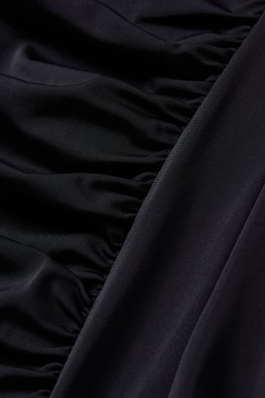 Dámské - Jednodílné dámské plavky s řasením - s vycpávkami - LYCRA® XTRA LIFE™ - černá