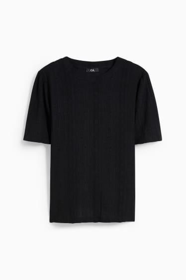Dames - T-shirt - zwart