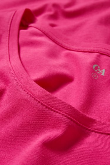 Donna - Vestito a t-shirt basic - fucsia