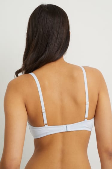 Femmes - Lot de 2 - soutiens-gorge sans armature - ampliformes - LYCRA® - bleu clair