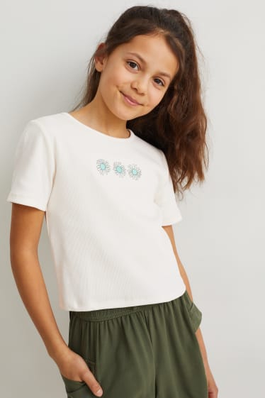 Bambine - Maglia a maniche corte - bianco crema