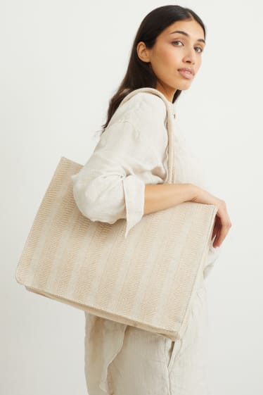 Kobiety - Torba shopper - beżowy