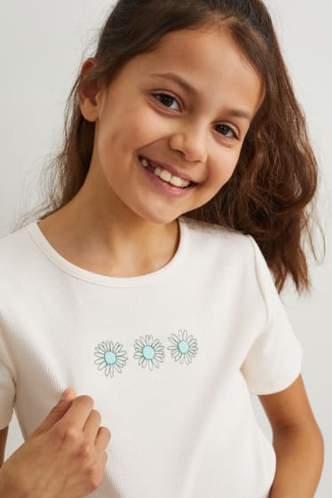Bambine - Maglia a maniche corte - bianco crema