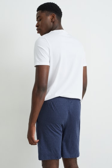 Men - Multipack of 2 - pyjama shorts - dark blue