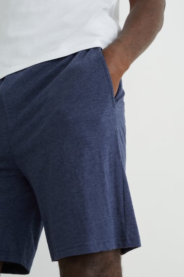 Home - Paquet de 2 - pantalons curts de pijama - blau fosc