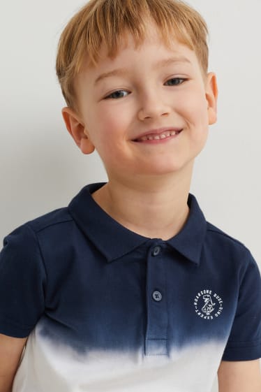 Kinderen - Set van 2 - poloshirt - donkerblauw