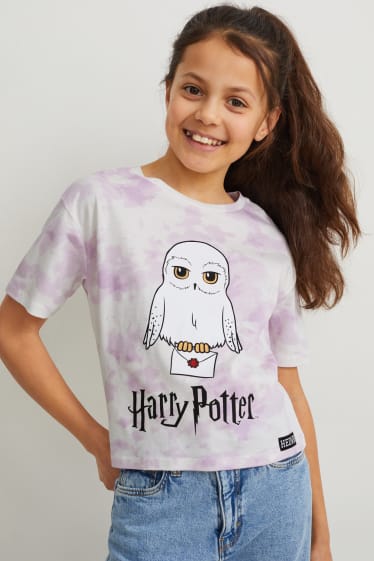 Kinderen - Harry Potter - set - T-shirt en scrunchie - 2-delig - lichtpaars