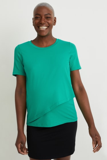 Femei - Tricou pentru alăptare - verde