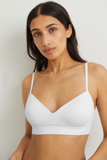 Donna - Reggiseno senza ferretti - DEMI - imbottito - bianco