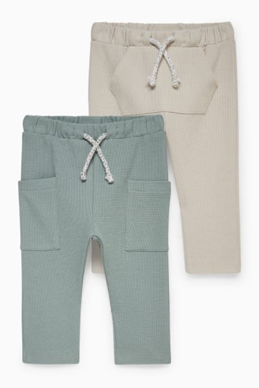 Neonati - Confezione da 2 - pantaloni sportivi neonati - beige