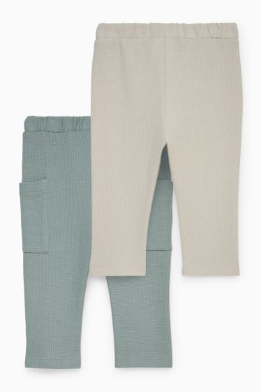 Bebés - Pack de 2 - pantalones de deporte para bebé - beis