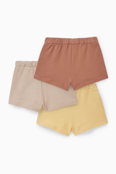 Bébés - Lot de 3 - shorts en molleton pour bébé - beige